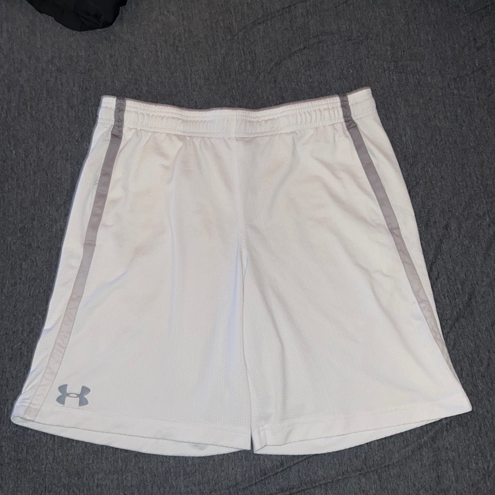 White Under Armour shorts